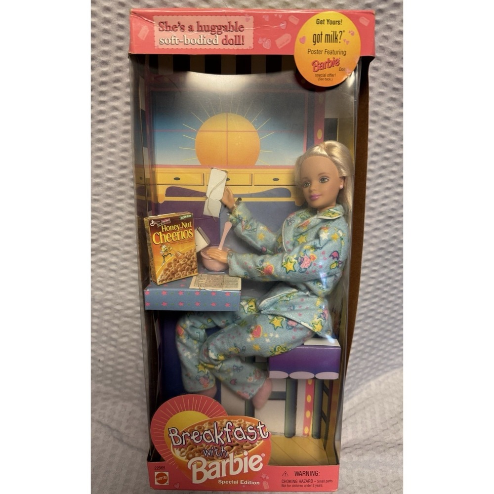 RARE Vntg 1999 Special Edition Breakfast w/Barbie (soft bodied doll) New In Box